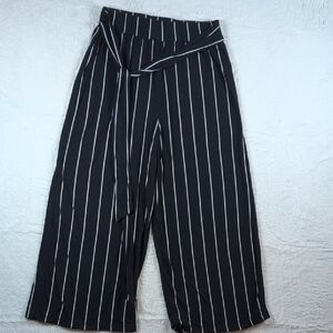 235-Navy and White Striped Wide-Leg‎ Pants